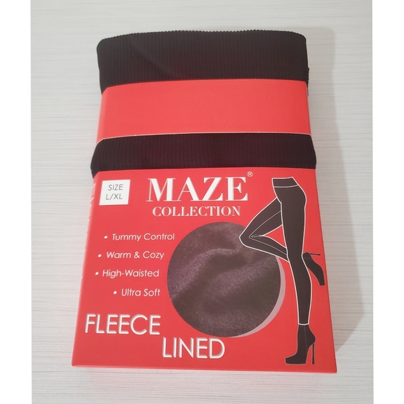 New Maze Collection Black Fleece lined legging for Women's - Picture 1 of 8